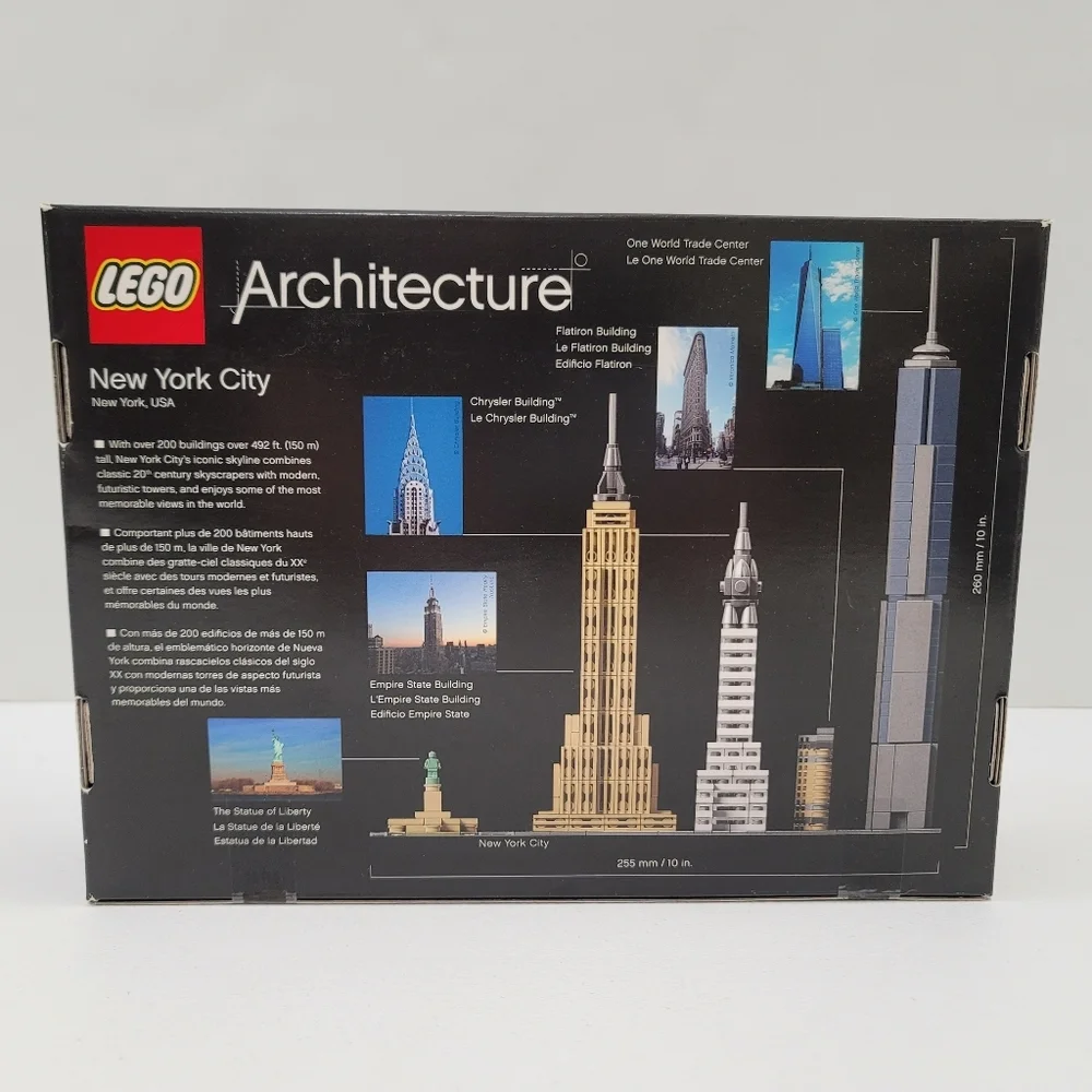 Lego Arhitecture 21028 New York City Building Set 598 Pcs New Retired!